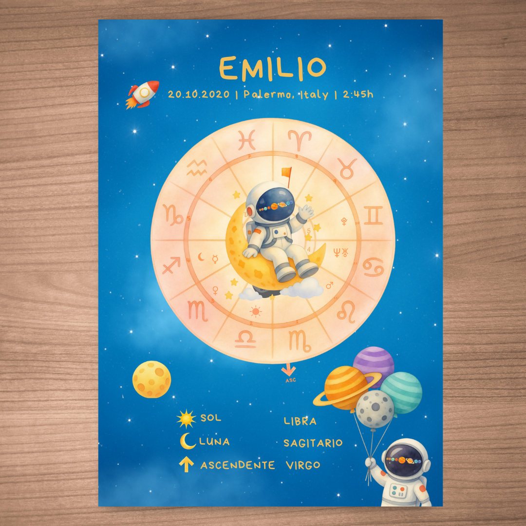 Póster Personalizado de Carta Astral · Universo Propio ✦