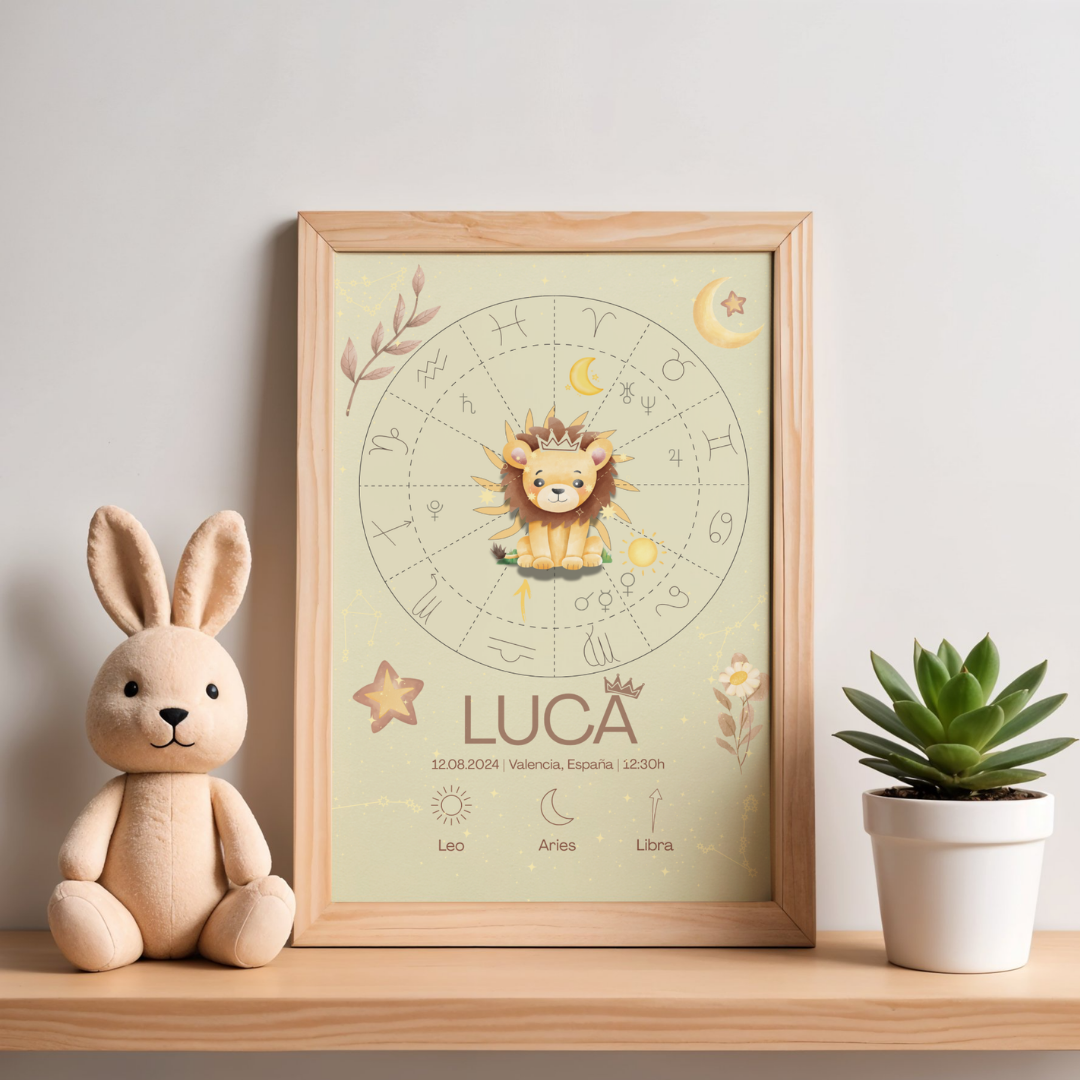 Póster Personalizado de Carta Astral · Pequeño Sol ✦